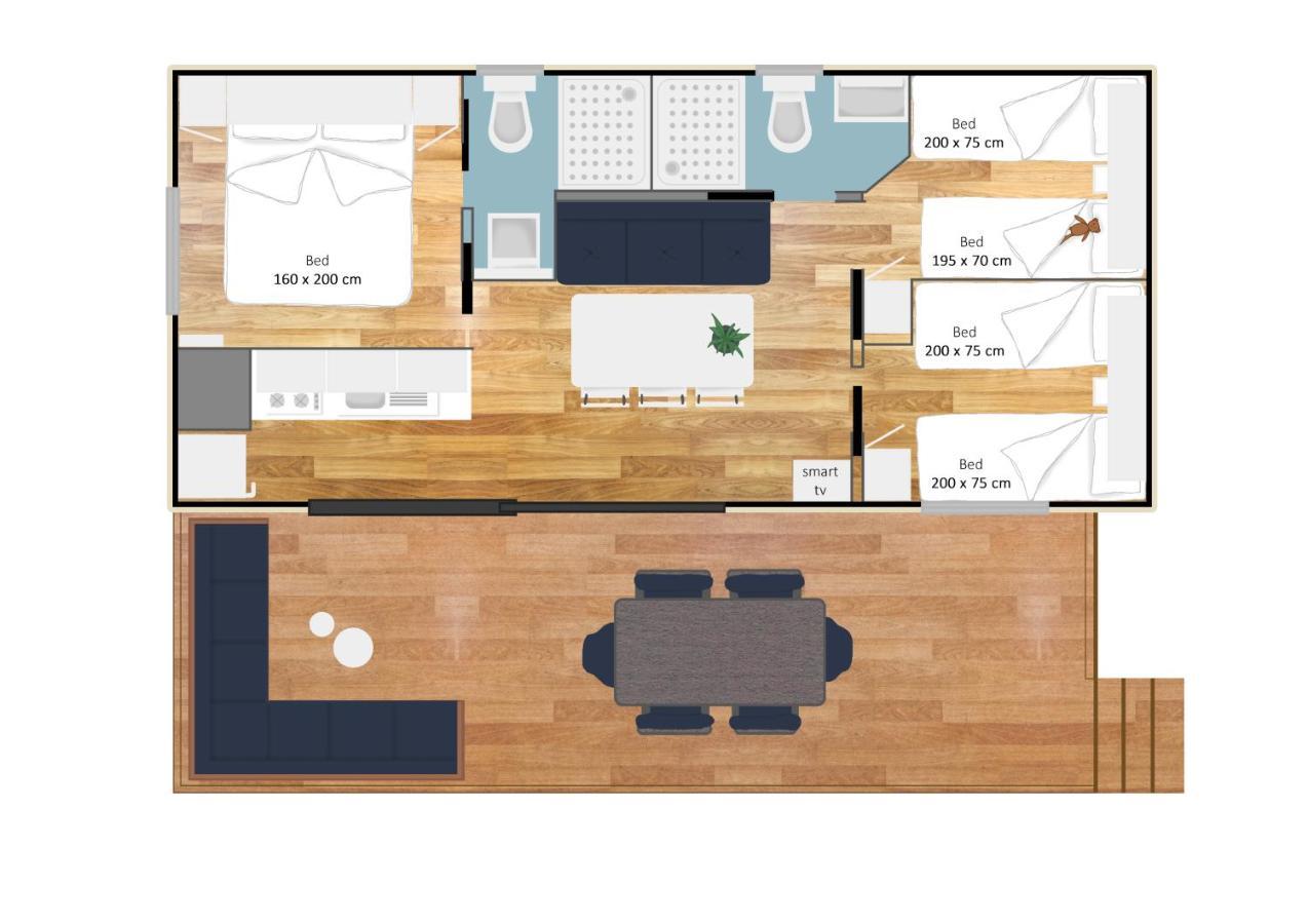 Estivo Premium Deluxe Mobile Homes On Camping Malibu Beach 리도 디 예솔로 외부 사진